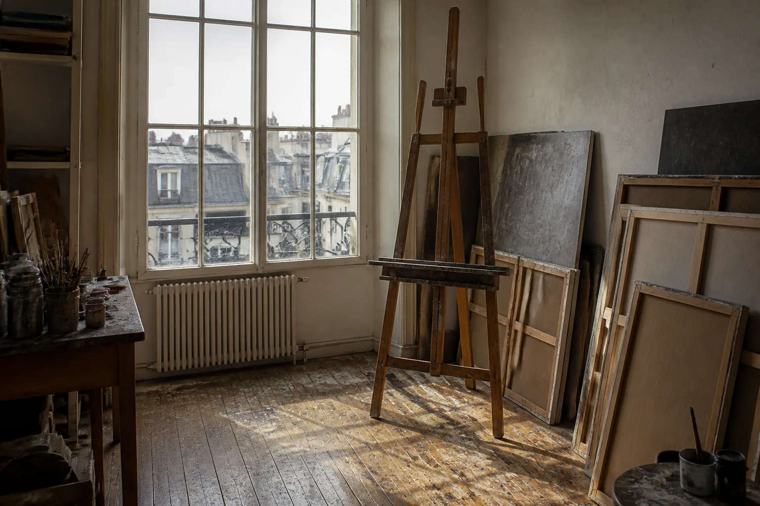 Light-filled artist’s studio in Montmartre