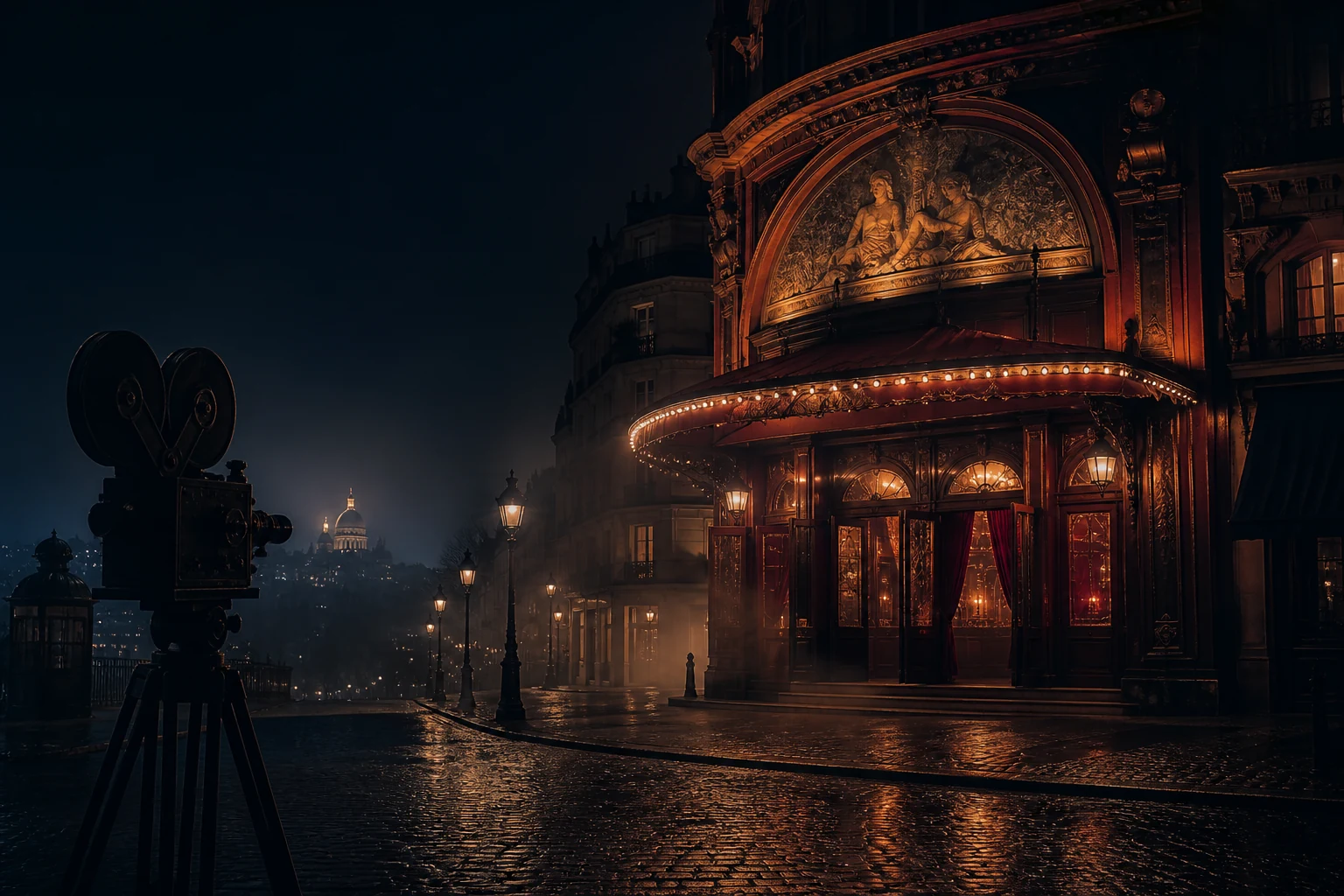 Ambiance artistique et cinématographique à Montmartre