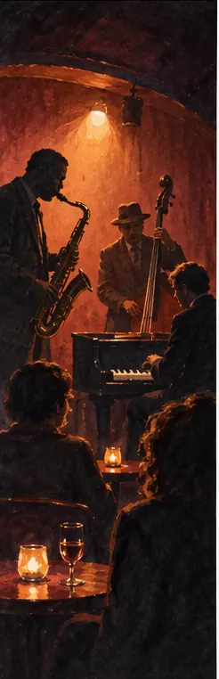 Illustration éditoriale : Écouter du jazz autour de la Butte