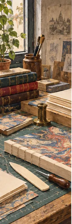 Illustration éditoriale : Livres, estampes et métiers du papier